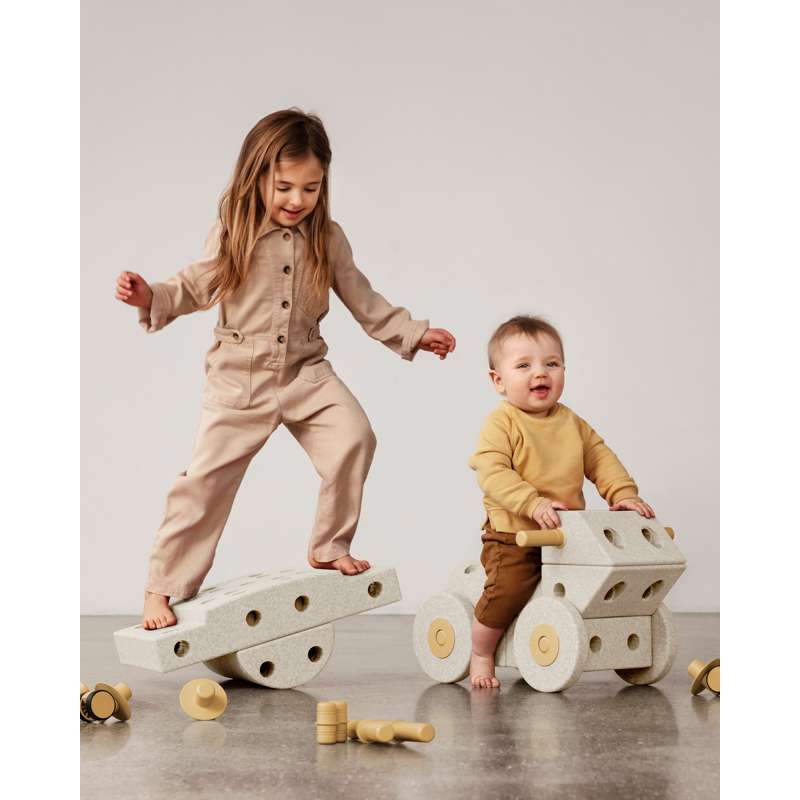 MODU Dreamer Zestaw budowlany - Szary piasek/Miodowy żółty 