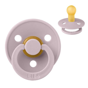 Chupete Bibs Redondo Colour - t. 1 - caucho natural - Lila Oscuro 