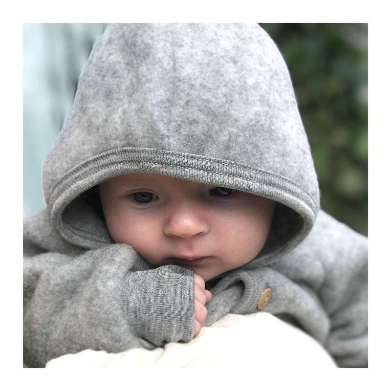 Engel Natur Jumpsuit/Driving suit with Hood - Grey Melange 