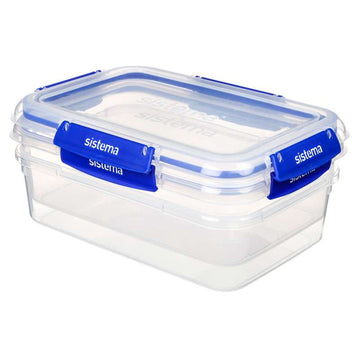 Sistema Conservation alimentaire - Clip It Plus - Rectangle - 2-Pack - 2.2L - Bleu 