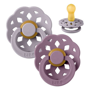 Bibs Boheme Schnuller - 2er-Pack - Gr. 2 - Naturkautschuk - Fossilgrau/Mauve 
