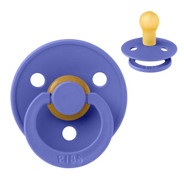 BIBS Round Colour pacifier - sz. 1 - natural rubber - Grape 