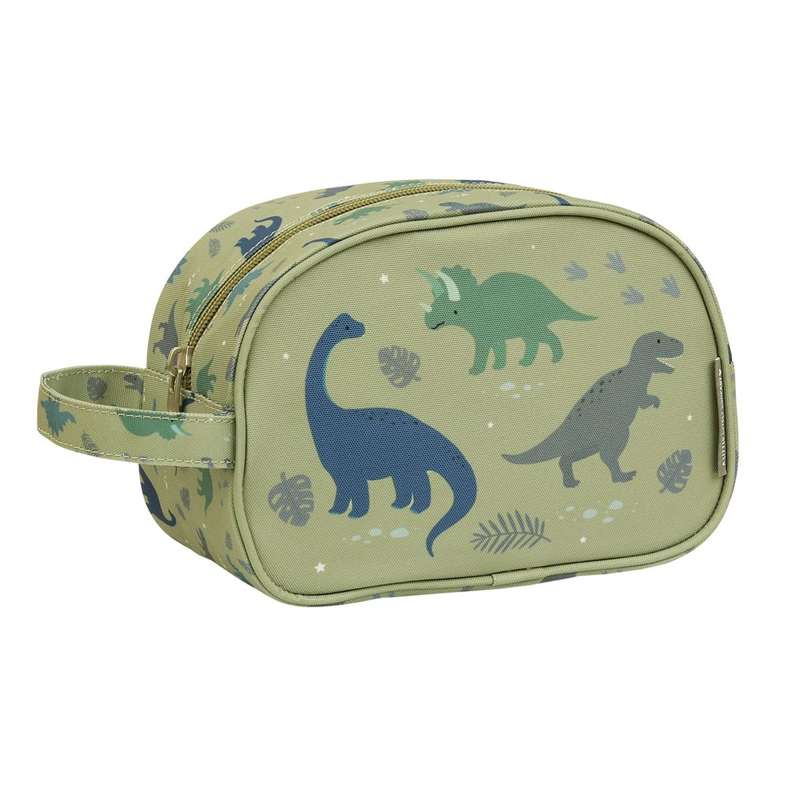 A Little Lovely Company Necessaire - Dinossauro - Azeitona 