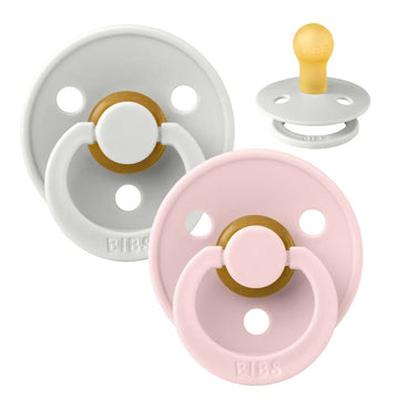 Bibs Rund Colour Schnuller - 2er-Pack - Gr. 1 - Naturkautschuk - Haze/Blossom 
