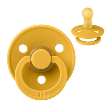 Bibs Ronde Colour Fopspeen - mt. 2 - natuurrubber - Honingbij 