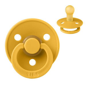 Sucette BIBS ronde Colour - Taille 1 - Caoutchouc Naturel - Honey Bee