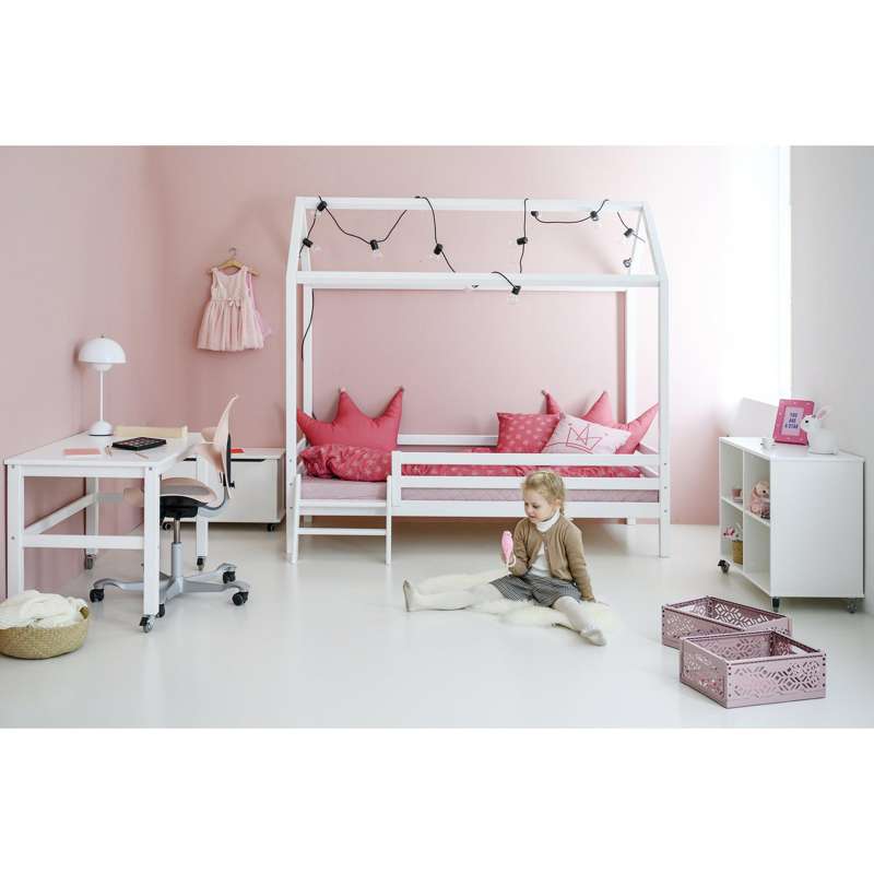 Hoppekids ECO Dream - Hausbett m. Treppe - 90x200 cm. - Weiß 