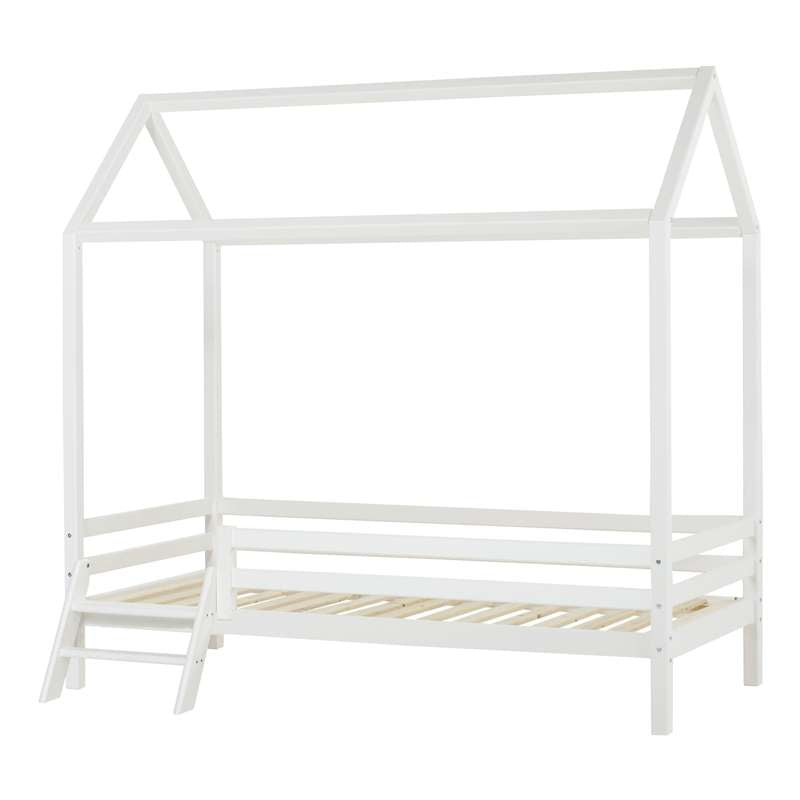 Hoppekids ECO Dream - House bed m. Stair - 90x200 cm. - White 