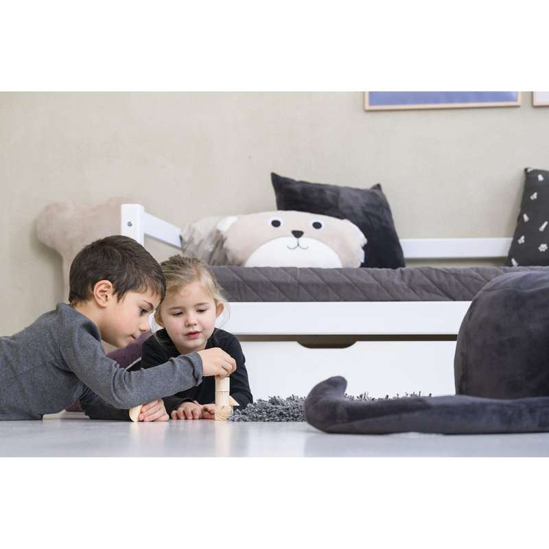 Hoppekids Pokrowiec na materac - 9 cm. - Wiele rozmiarów - Szary granitowy 