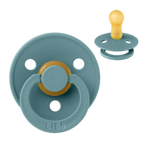BIBS Round Colour Pacifier - Size 2 - Natural rubber - Island Sea