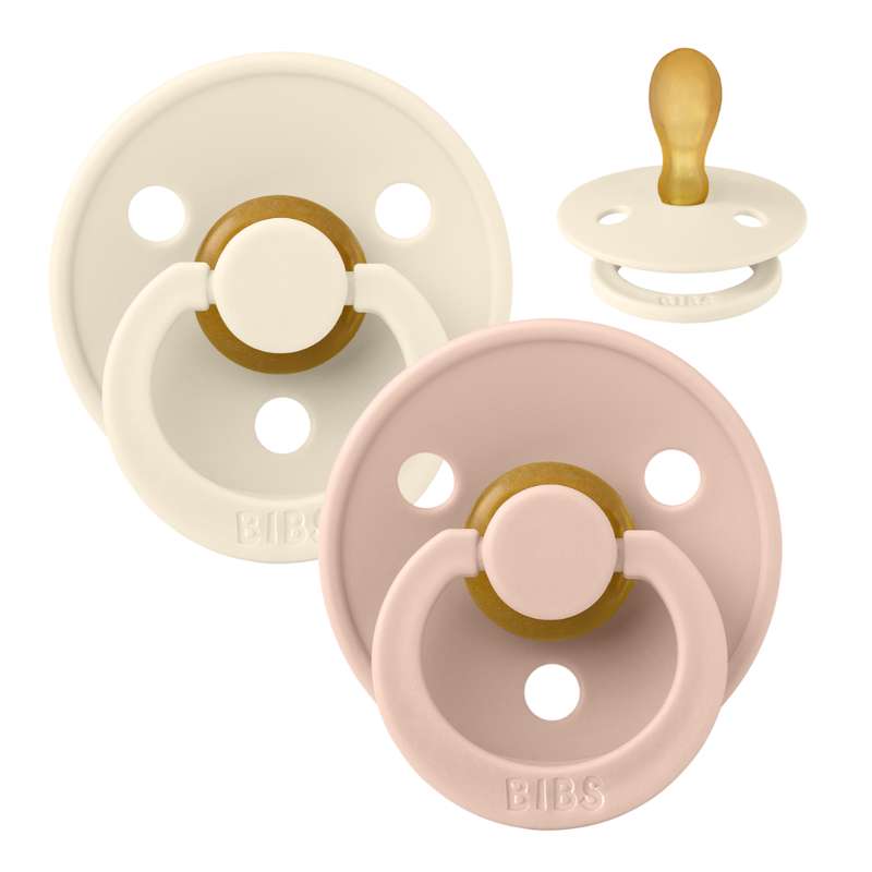 BIBS Symmetrical Colour Sut - 2-Pack - sz. 2 - natural rubber - Ivory/Blush 