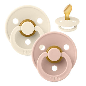 Bibs Anatomischer Colour Schnuller - 2er-Pack - Gr. 2 - Naturkautschuk - Elfenbein/Blush 