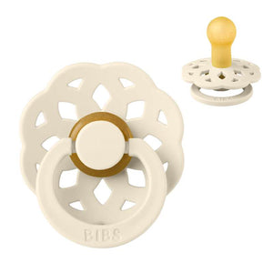 BIBS Boheme ronde Sucette - Taille 1 - Caoutchouc naturel - Ivory