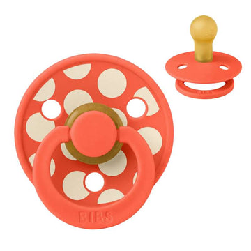 BIBS Rund Colour Sut - Str. 1 - Naturgummi - Mega Polka Studio - Ivory/Tango