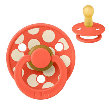 BIBS Rund Colour Sut - Str. 2 - Naturgummi - Mega Polka Studio - Ivory/Tango