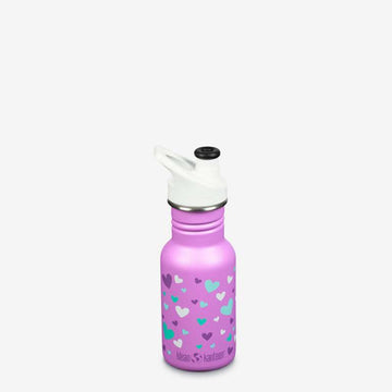 Klean Kanteen Classic бутилка за пиене - Kid SportCap - 355ml - Орхидейни сърца 