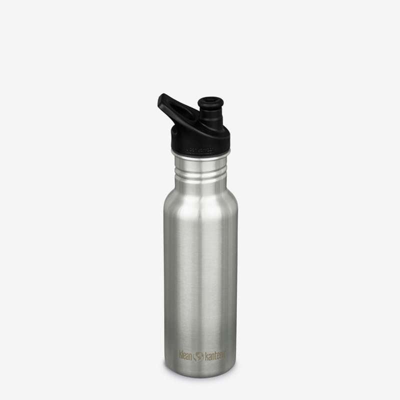 Klean Kanteen Classic Bottiglia d'Acqua - SportCap - 532ml - Acciaio Inossidabile Spazzolato 