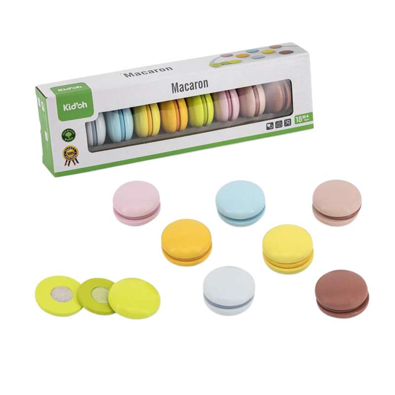 Kid'oh Legemad - Macarons - 8 stuks. (Hout) 