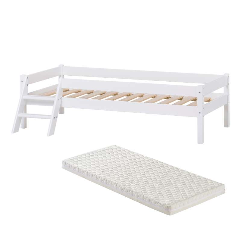 Kid'oh Toddler bed m. Sweet Dream Mattress - Nordic Swan Ecolabel - 70x160 cm - White 