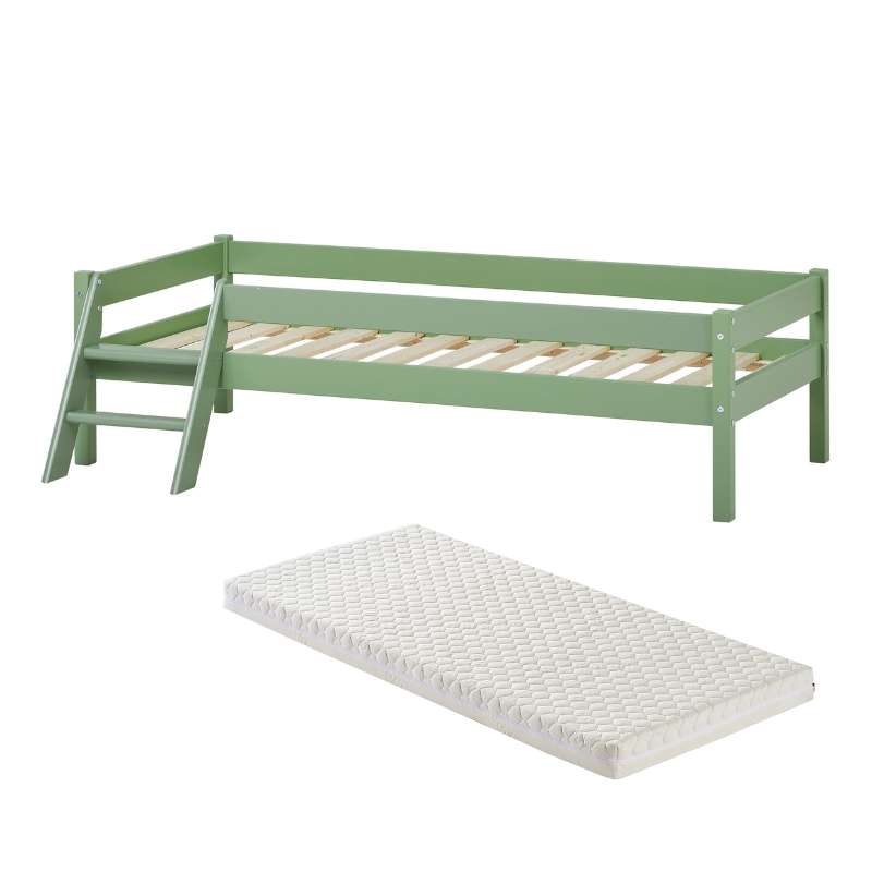 Kid'oh Juniorská postel m. Sweet Dream Madras - Nordic Swan Ecolabel - 70x160 cm - Zelená 