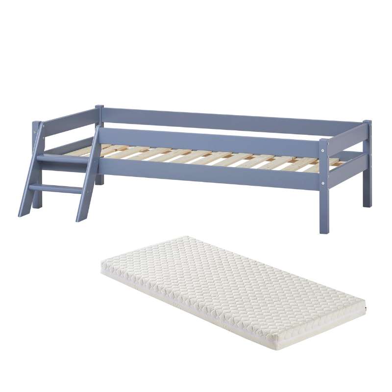 Kid'oh Juniorská postel m. Sweet Dream Madras - Nordic Swan Ecolabel - 70x160 cm - Šedá 