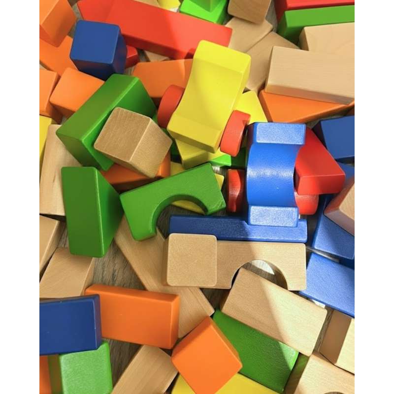 Kid'oh Bauklötze im Eimer - 100 Stk.