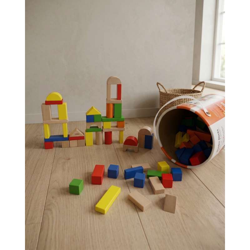 Kid'oh Bloques de construcción en cubo - 100 unidades. 