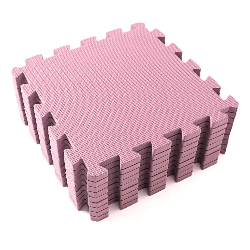Kid'oh Kinder Puzzlematten / Spielmatte für Babys (9 Teile) - Rosa 