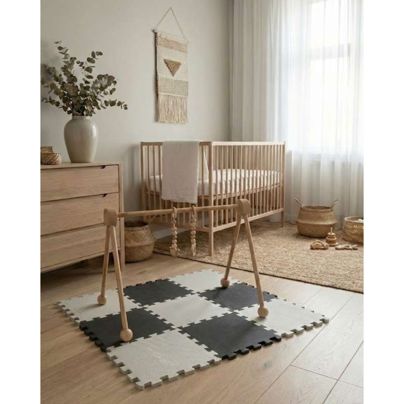 Kid'oh Schuim speelvloer - 2 x 9 tegels - Antraciet/Rock 