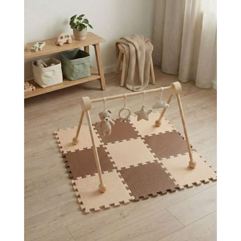 Kid'oh Schuim speelvloer - 2 x 9 stukken - Caramel/Zand 