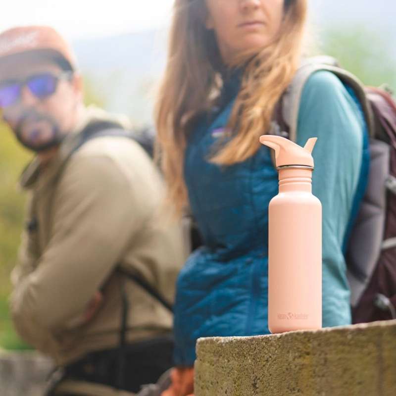 Klean Kanteen Classic Juomapullo - Flip/Seal SportCap - 532ml - Persikkaparfait 