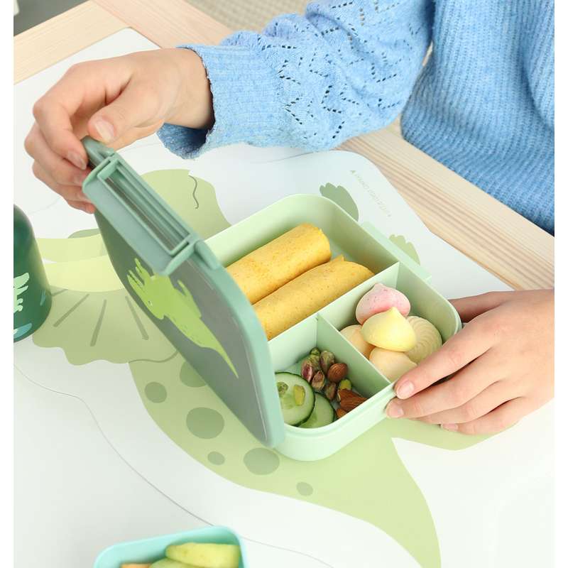 A Little Lovely Company Lunchbox met 3 vakken - Dinosaurussen 