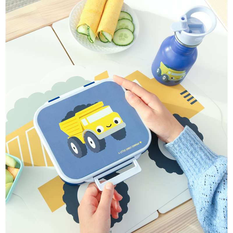 A Little Lovely Company Lunchbox met 3 vakken - Dump Truck 