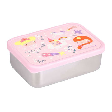 A Little Lovely Company Lunch box - 1 scomparto - Acciaio inossidabile con coperchio in PP - Princesses 