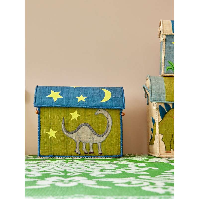 RICE Casa di stoccaggio in rafia - Nuovo Dinosaur - Medio 