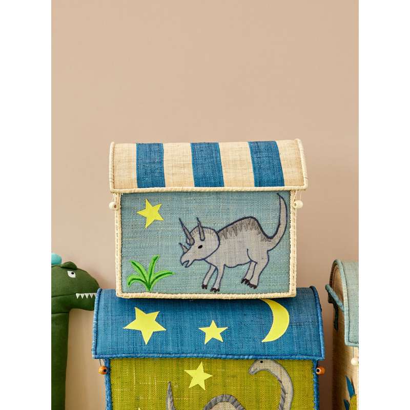 RICE Raffia Oppbevaringshus - Ny Dinosaur - Liten 