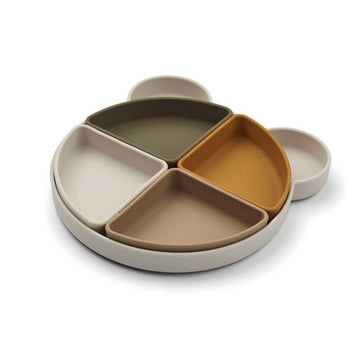 Liewood Arne Talíř s 4 vložkami - Silikon - Mr. Bear/Sandy Multi Mix 