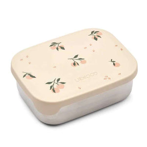 Liewood Arthur Ruminddelt Ételtároló - Acél/Szilikon - Barackszín/Tengerész Héj Keverék 