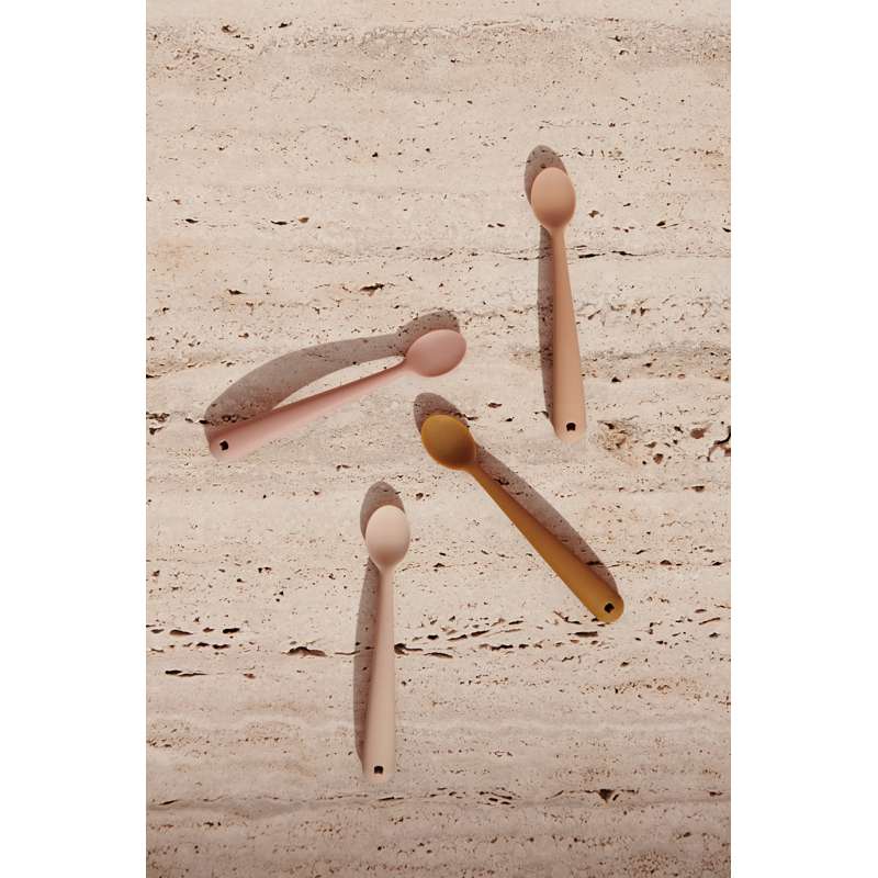 Liewood Siv Bløde Babyschaufeln - 4er-Pack - Silikon - Tuscany Rose Multi Mix 