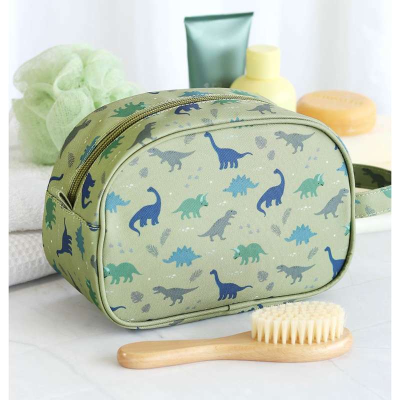 A Little Lovely Company Trousse de toilette - Dinosaur - Olive 