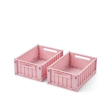 Liewood Weston Cutie de depozitare - Mică - Pachet de 2 - Roz pudrat