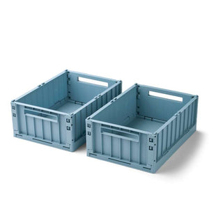 Liewood Caja de almacenamiento Weston - 2-pack - Mediana - Azul Playa 