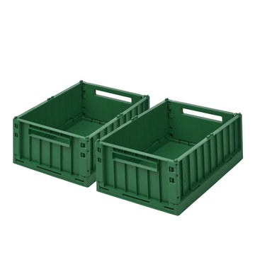 Liewood Weston Pudełko do Przechowywania - Medium - 2-pak - Garden Green