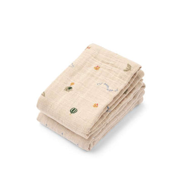 Liewood Lewis Muslin Cloths - 2-pack - Star/Flying Mix