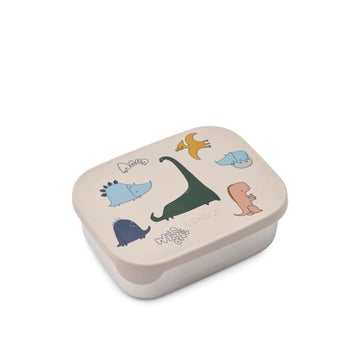 Liewood Arthur Compartmentalised Lunch Box - Steel/Silicone - Dino Roar/Sandy
