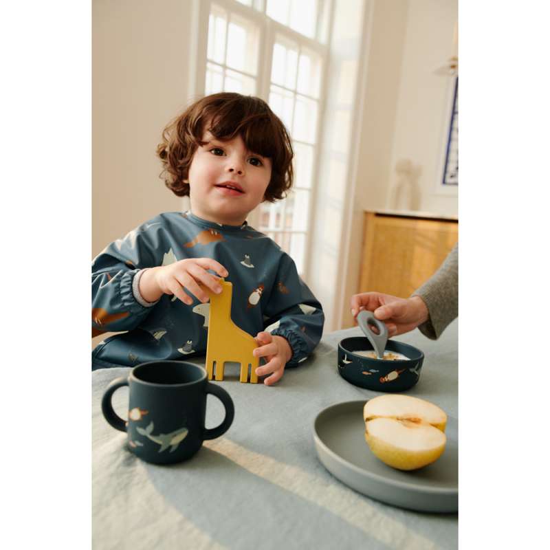 Liewood Vivi Baby Dinner Sets - 4 pieces - Silicone - Arctic Sea/Ocean View 