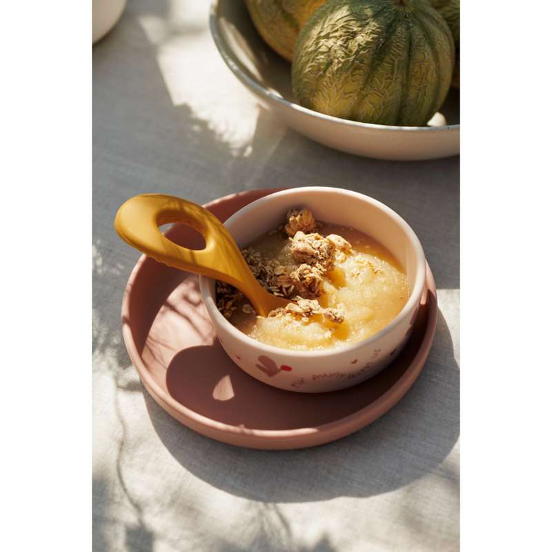 Liewood Vivi Baby Zestaw do jedzenia - 4 części - Silikon - Motyl/Kwiat Jabłoni 