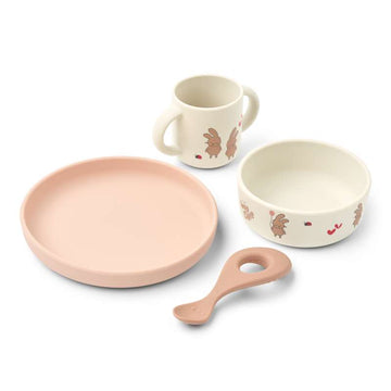 Liewood Vivi Set Pappa per Bebè - 4 pezzi - Silicone - Wild Child/Rosey