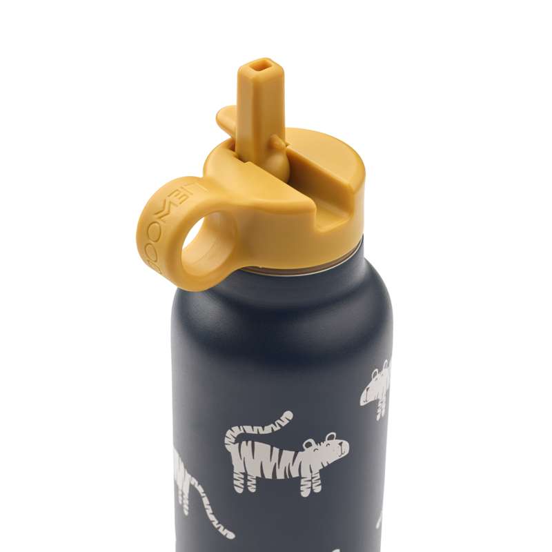 Liewood Gourde Falk - Acier inoxydable - 500 ml - Tiger/Classic Navy 