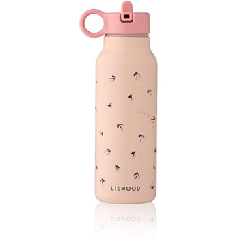 Liewood Falk Drinking Bottle - Stainless Steel - 350ml - Mini Cherry Heart/Rosey 